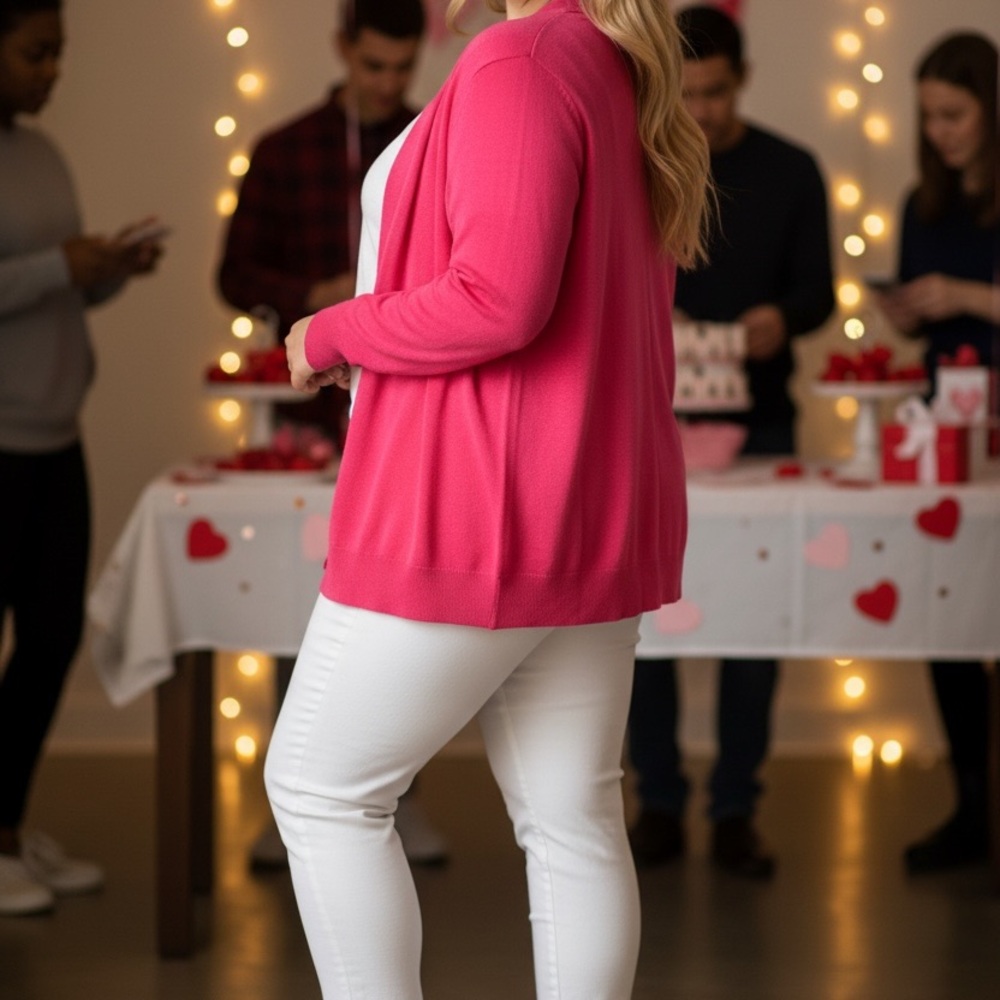 Torrid Pink Button-Front Cardigan Sweater | Super Soft | Size 2 (2X) - Picture 4 of 4
